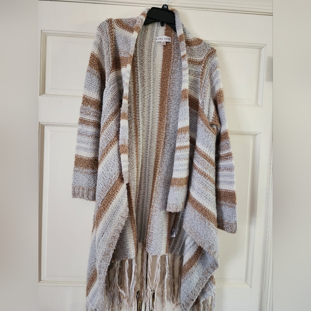 Knox Rose Women's Gold, Gray, and Cream Cardigan.New Condition